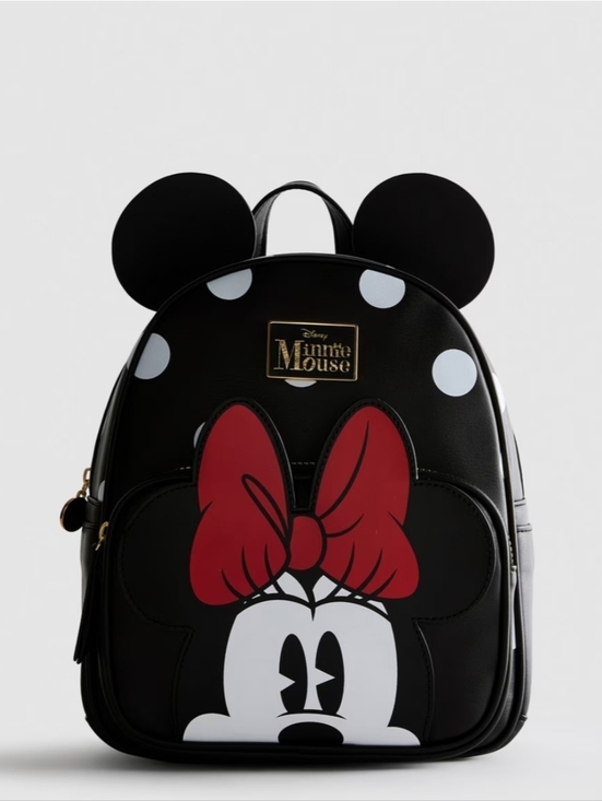 Disney Handbags - Disney Minnie Mouse Polka Dot Backpack - Black & Red Primark